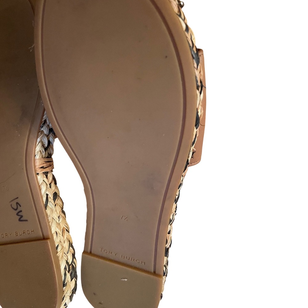Tory‎ Burch black and tan woven sandals size 7.5 - Picture 3 of 4